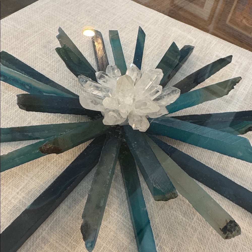 NATURAL BRAZILIAN AGATE Studio Crystal Acrylic Shadow Box STUNNING | Coastal